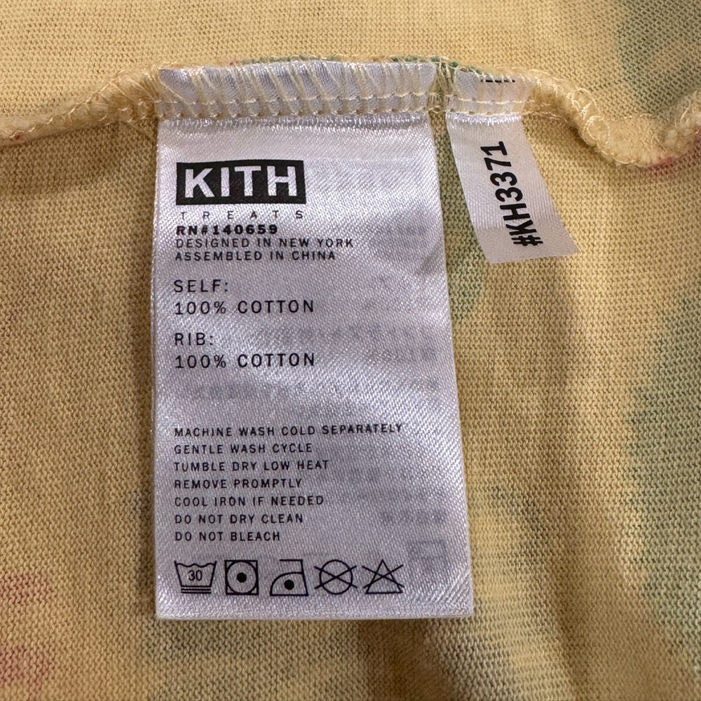 Kith Treats Circular Tee men’s medium yellow box logo Streetware Rare Find ! - Picture 5 of 6